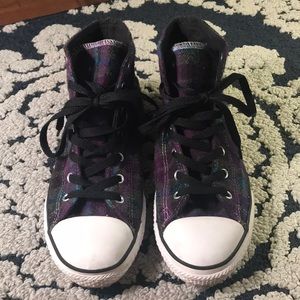 Plaid converse